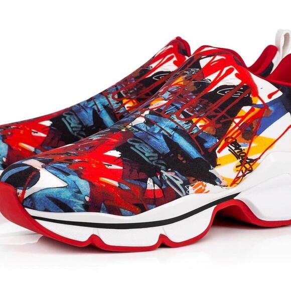 Authentic Christian Louboutin Space Run 30 Sneakers Shoes size 11 - Picture 6 of 6